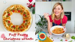 How to make Puff Pastry Christmas wreath | easy recipe