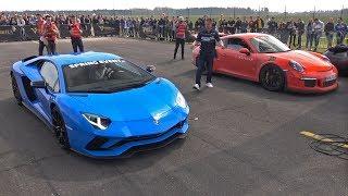 Lamborghini Aventador S vs Porsche 991 GT3 RS