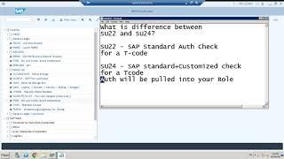 SAP Security | What is the difference between SU22 and SU24 ? | Sridhar Gajulapalli