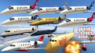 GTA V: Every Luxury Airplanes Best Extreme Longer Crash and Fail Compilation (60FPS)