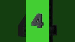 9 to 0 3D Numbers Countdown  with Voice Over | GREEN SCREEN