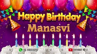 Manasvi Happy birthday To You - Happy Birthday song name Manasvi 