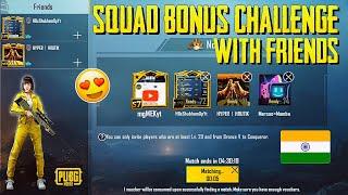 Play with friends, your team BONUS CHALLENGE INDIA / PUBG MOBILE BONUS CHALLENGE #pubgmobile