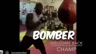 The Bronze Bomber Deontay Wilder (Champion) in the Aqua Training Bag