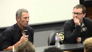 Lance  Armstrong talks on U.S. Anti-Doping Agency - USADA at CU Boulder