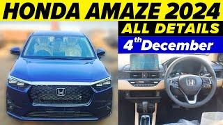 New-Gen Honda Amaze 2024 Leaked | New Honda Amaze Spied | Maruti Dzire Rival ADAS Features