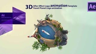 Top Logo animation intro Template with 3D Travel Planet animation |
