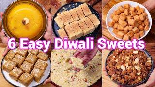 Diwali Recipes 2024 - Quick & Easy Sweets & Desserts | 6 Instant Healthy Deepavali Recipes