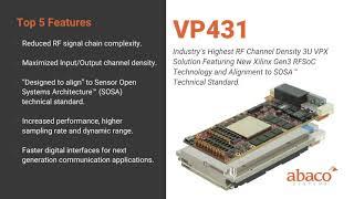 VP431 Direct RF Processing System - Aligned to SOSA™ Standard