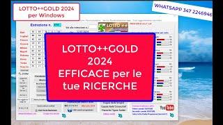 PRONOSTICI per tutti con LOTTO++GOLD...NON PUOI FARE A MENO DI QUESTO PROGRAMMA per WINDOWS.