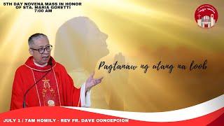 Homily of Rev. Fr. Dave Concepcion July 01, 2024 / 7AM