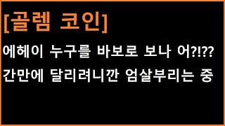 [골렘 코인] 오랜만에 일거리를 주니깐 괜히 게으름 피우는 중!? 앞으로는 "이 신호"에 집중!