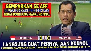  KEPUTUSAN MENGEJUTKAN & GILA FAM !! Hasil Akhir 1-0 Timnas Indonesia vs Malaysia Semifinal AFF U19