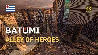 Batumi's Alley of Heroes and Zhiuli Shartava Avenue Cinematic FPV Flight (September 2023)