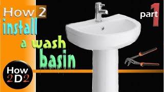 How to install wash basin tap waste how to plumb and fit wash basin pedestal