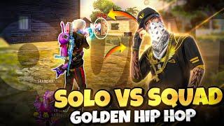 Golden Hip Hop First Solo Vs Squad Gameplay  തല മാത്രം [Solo Vs Squad] Free Fire Malayalam