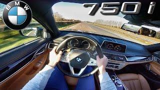 BMW 7 series 750i TOP SPEED 4.4 V8 BiTurbo 260 km/h on AUTOBAHN | xDrive & M Sport