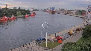 Live Shipping Movements At The Port Of Gdansk Poland. Cam B.  #D9Beats #ASMR