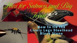 Fly Tying for Salmon and Big Trout Lively Legs Black Stone