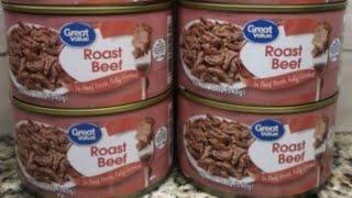 PREPPING - Great Value Canned Roast Beef with Mashed Potatoes - SHTF Feed a Family of Four Under $5