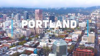 Portland day and night, Oregon | 4K drone video