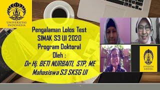 Pengalaman Lolos Test SIMAK S3 UI 2020 Program Doktoral