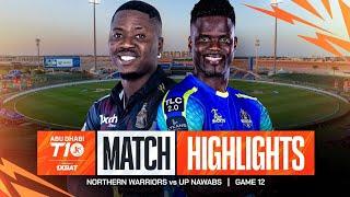 Abu Dhabi T10 2024 I Match 12 Highlights_ UP Nawabs vs Northern Warriors _ Season 8