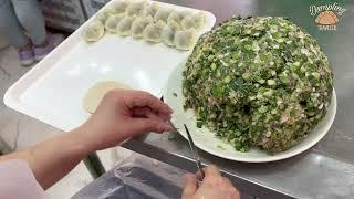 How to Make Chinese Leek Pork Dumplings Production process #Hong Kong Food #Dumplings #Wonton #ASMR