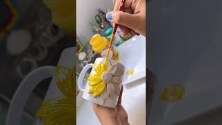 Diy Pinterest inspired 3d clay craft on coffee mug#diyart #diycrafts #artshorts #shortviral #shorts