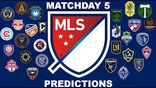 MLS 2022 Week 5 Predictions