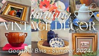 *NEW* GOODWILL BINS VINTAGE HOME DÉCOR THRIFT WITH ME 2024 | Shop + Thrift Haul + Decorating Ideas