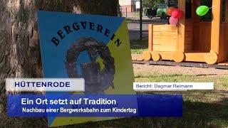 01.06.2023: Bergwerksbahn für Kita Hüttenrode zum Kindertag