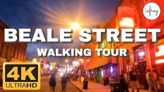 [4K] BEALE STREET WALKING TOUR│MEMPHIS, TENNESSEE, USA  │