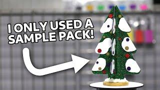 I ONLY USED A SAMPLE PACK to Create This Decorative Laser-Cut Christmas Tree! 