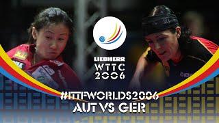 Liu Jia Vs Nicole Struse  | 2006 World Table Tennis Championships (WT R16)