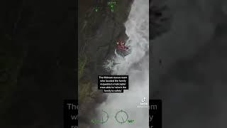 Cliff rescue for stranded family