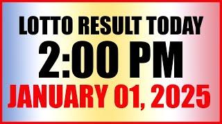 Lotto Result Today 2pm January 1, 2025 Swertres Ez2 Pcso