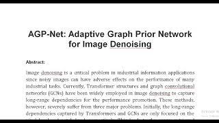 AGP Net  Adaptive Graph Prior Network for Image Denoising