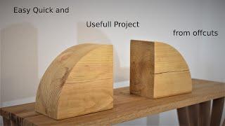 Simple quick and useful woodworking project/ BOOKENDS