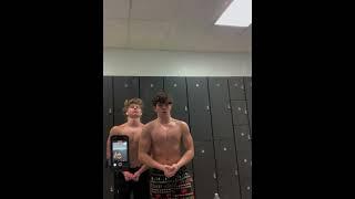 2 gay shirtless men raid locker room