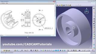 CATIA Training Course Exercises for Beginners - 8 | CATIA Practice Drawings for Shaft Tool