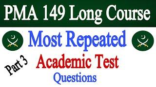 PMA 149 Long Course Most Repeated Academic Test Questions | PMA Long Course Initial Test MCQs