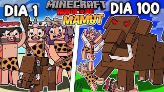 Sobreviví 100 DÍAS Siendo un MAMUT en Minecraft HARDCORE!