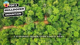 TOP 3 Different Bulldozer Opening Forest Road, Heavy Equipment Working Compilation