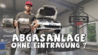 Neue Abgasanlage Golf 7 R |  HG Motorsport - René Bàuche