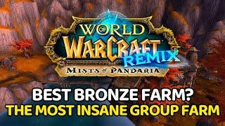 THE BEST BRONZE FARM RIGHT NOW!? CRAZY GROUP FARM - MoP Remix | WoW Guide