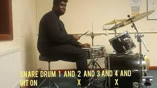 Easy Steps On How To Play Reggae On Drums  #reggae #drumlesson