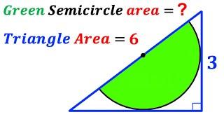 Can you find area of the Green Semicircle? | (Triangle) | #math #maths | #geometry