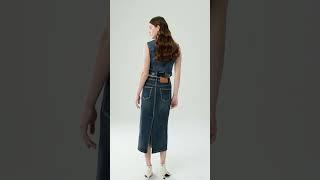 Indigo Blue Denim Skirt #W31017