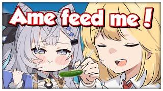 Zeta Hates Cucumber, but Still Eat it when Ame Fed Her!!!